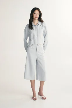 Wide leg crop high waist pants