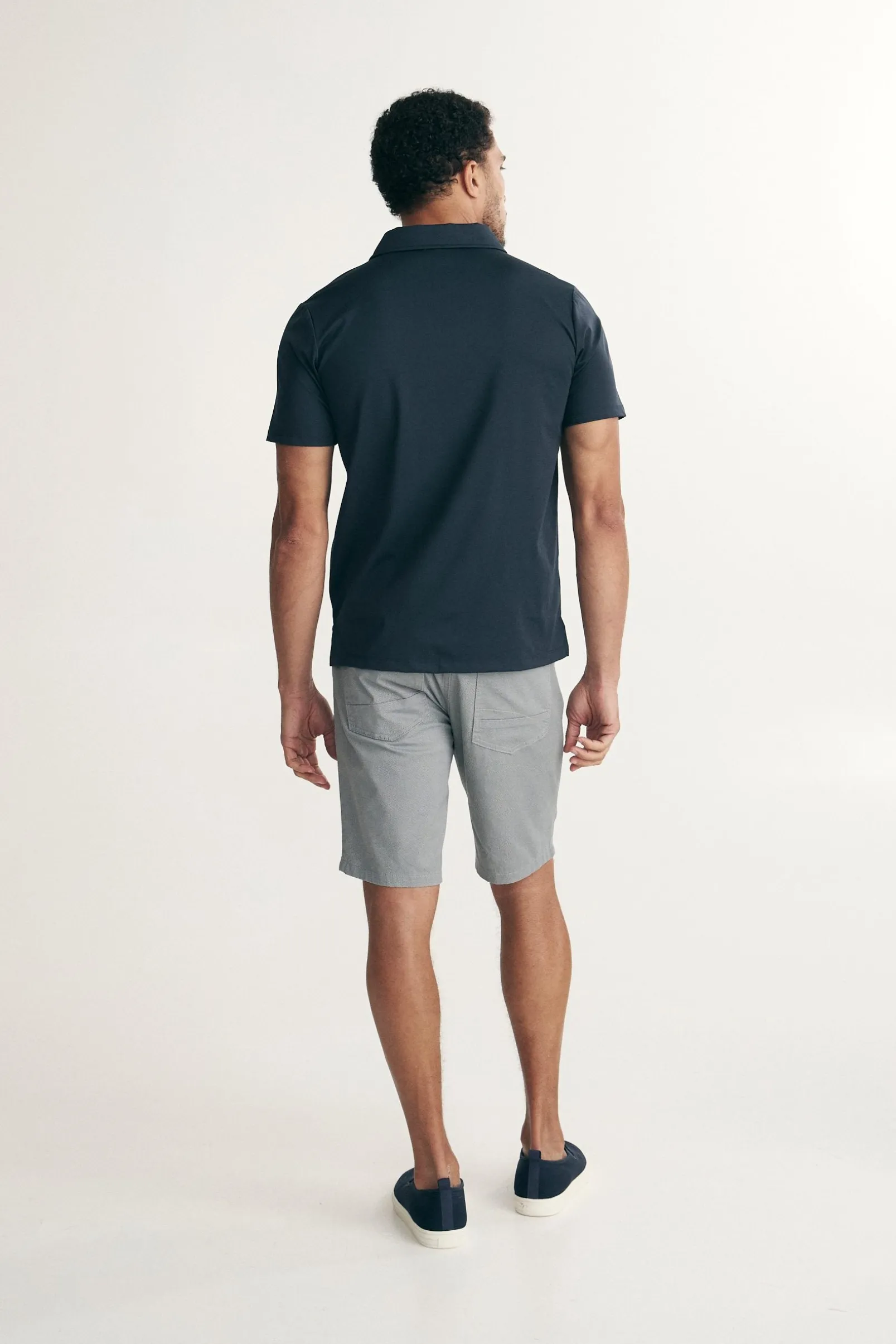 Zip-up technical polo