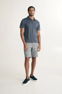 Zip-up technical polo