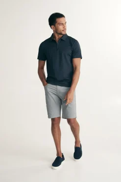 Zip-up technical polo
